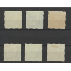 Ned. Indie 205-210 Wilhelmina  MH/ongebr CV 85 €