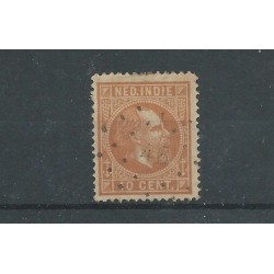 Ned. Indie 9D met puntstempel 46  VFU/gebr  CV 3 €