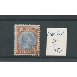 Ned. Indie 30Wilhelmina 2,5Gld  VFU/gebr  CV 55 €