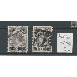 Ned. Indie 37A/37B  Hulpzegels VFU/gebr  CV 55 €