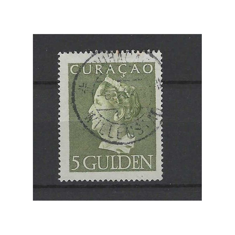 Curacao 180  Wilhelmina Konijnenburg 5 Gld   VFU/gebr CV 225 €