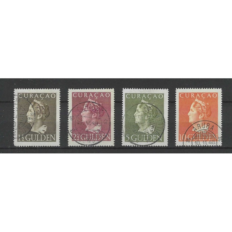 Curacao 178-181  Wilhelmina Konijnenburg  VFU/gebr CV 628 €