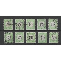 Curacao P1-10 Port 1889  VFU/gebr CV 644 € zonder dunne plekken !