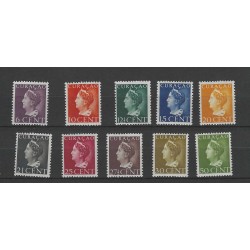 Curacao 168-177  Wilehlmina  MNH/postfris  CV 22 €