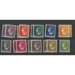 Curacao 168-177 Wilhelmina  VFU/gebr CV 26 €