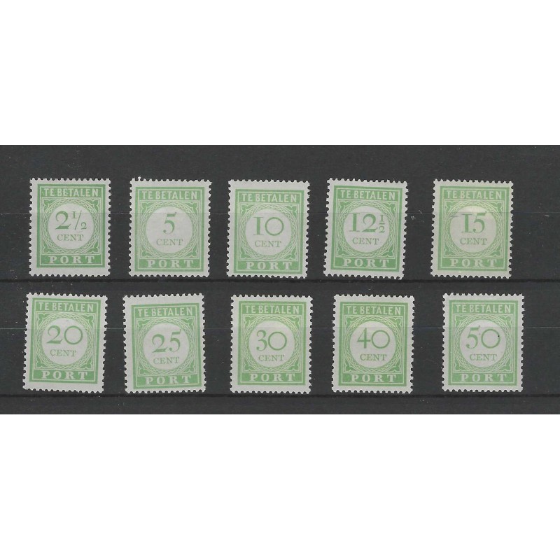 Curacao P21B-30B  Port 1915 MH/ongebruikt  CV 18 €