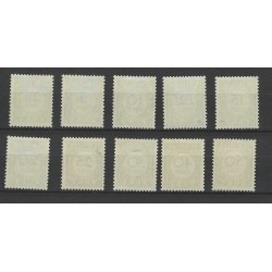 Curacao P34-43  Port 19 MH/ongebruikt  CV 180 €