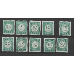 Curacao P34-43  Port 19 MH/ongebruikt  CV 180 €