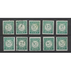 Curacao  P34-43 Port 1948  VFU/gebr  CV  255 €