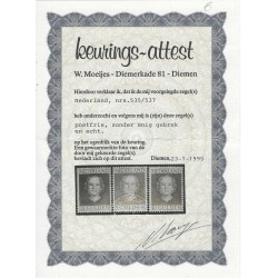Nederland 518-537 Juliana EN FACE MNH/postfris CV 1170 € Certificaat !!