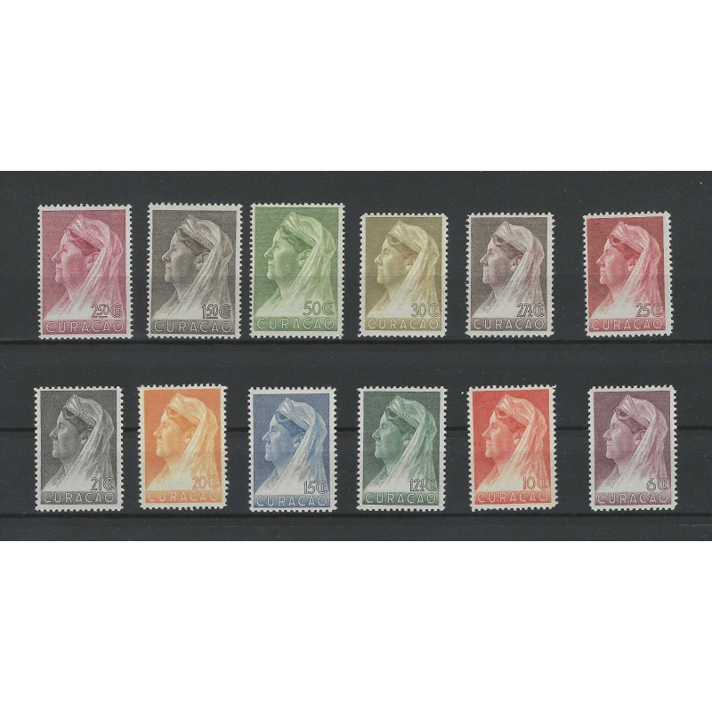 cCuracao 126-137 Wilhelmina  MNH/postfris CV 300 €