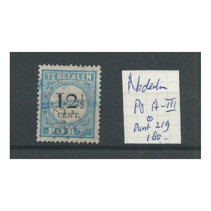 Nederland P8 A-III met puntstempel 219 VFU/gebr CV 180 € Nederland P8 A-III met puntstempel 219 VFU/gebr CV 180 €