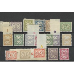 Suriname 69-86  CIjfer serie MNH/postfris CV 106 €