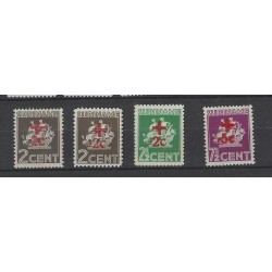 Suriname 202-205 Rode Kruiszegels MNH/postfris CV 79 €