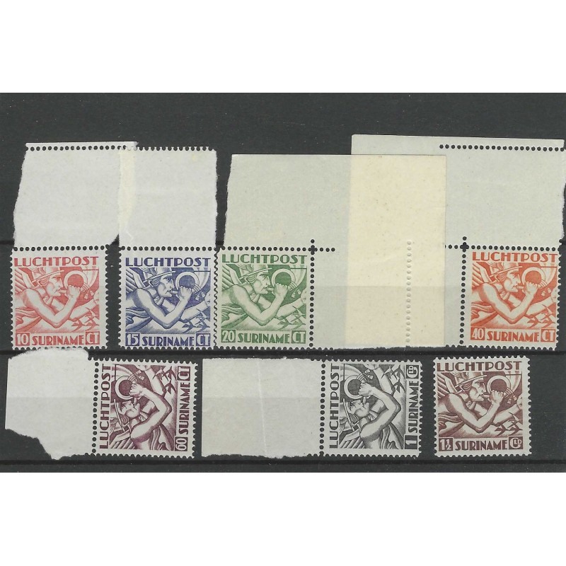 Suriname LP1-7  Luchtpost  MNH/postfris CV  37,5 €
