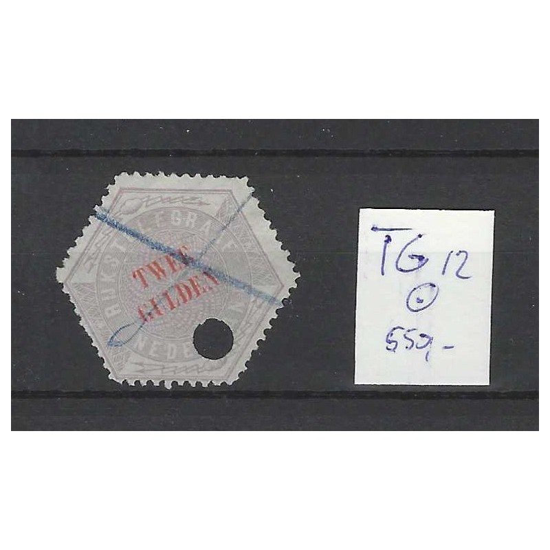Nederland TG12  Telegram 2Gld   VFU/gebr CV 550 €