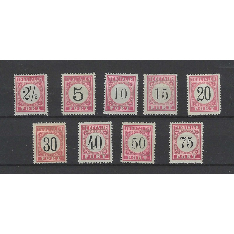 Ned. Indie  P5-13 Port 1882 MH/ongebr  CV 147,50 €