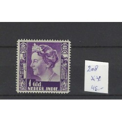 Ned. Indie  208 Wilhelmina  MNH/postfris CV 45 €