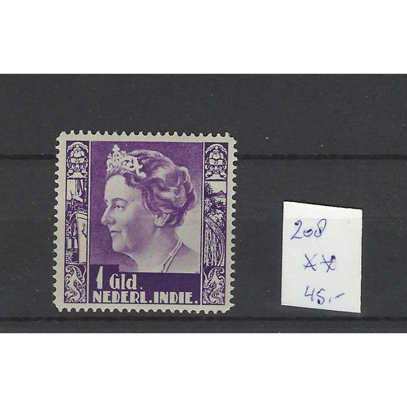 Ned. Indie  208 Wilhelmina  MNH/postfris CV 45 €