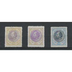 Curacao  1-12 Willem III 1873 set  MH/ongebr CV 907 €Pracht !!