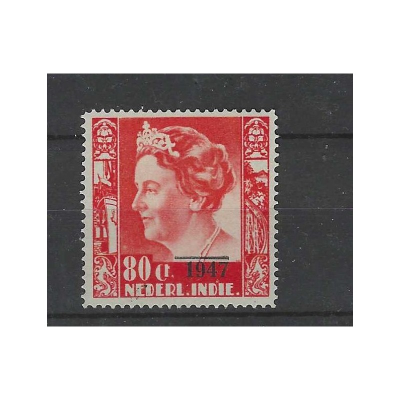 Ned. Indie  330b  Wilhelmina zonder wm MH/ongebr CV 650  €  certificaat !!