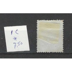 Curacao 1C  Willem III  1873  MH/ongebr CV 7,50 €