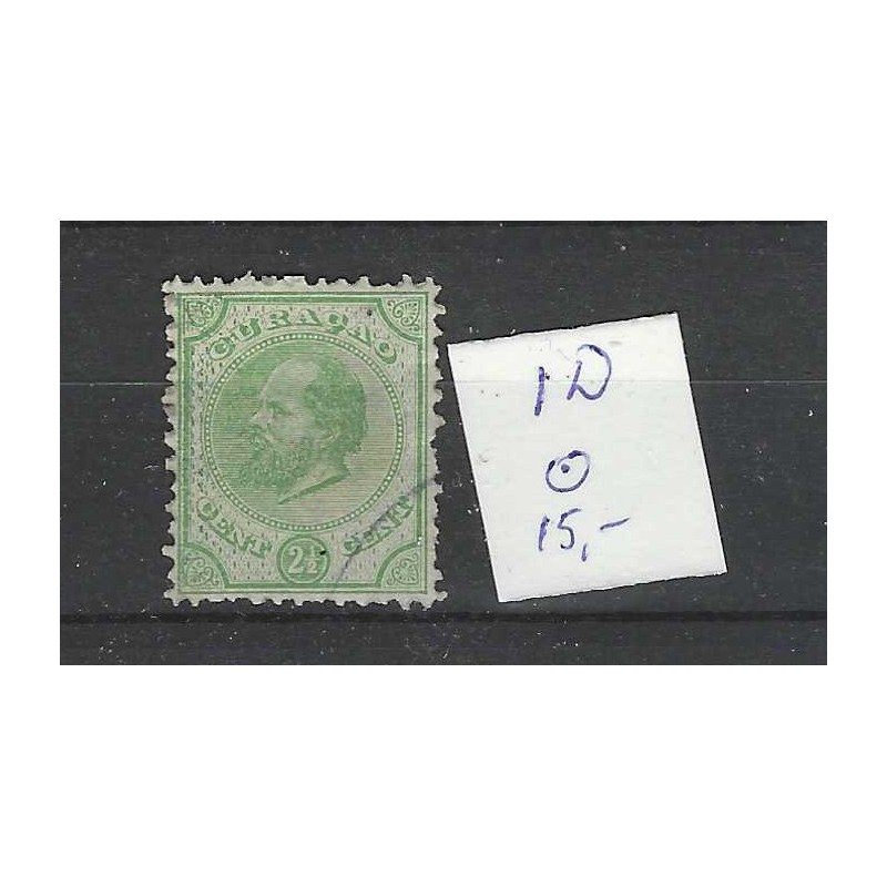 Curacao 1D  Willem III  1873  VFU/gebr CV 15 €