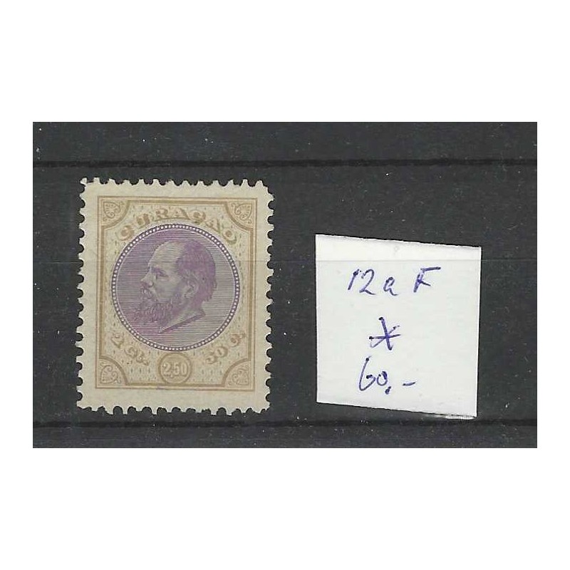 Curacao 12aF  Willem III  1873  MH/ongebr CV 60 €