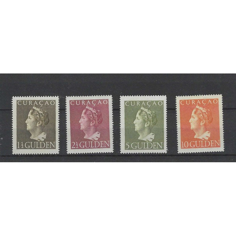 Curacao 178-181  Wilhelmina Konijnenburg MH/ongebr CV 200 €