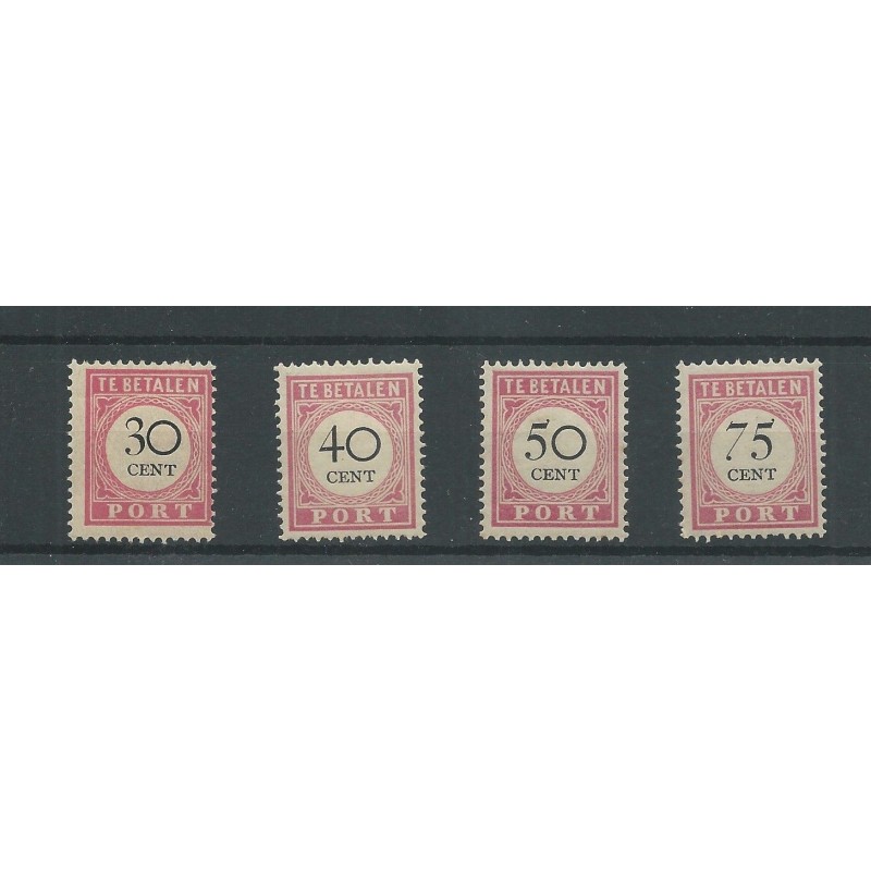 Ned. Indie P19-22 Port 1892 MH/ongebr CV 135 € Ned. Indie P19-22 Port 1892 MH/ongebr CV 135 €