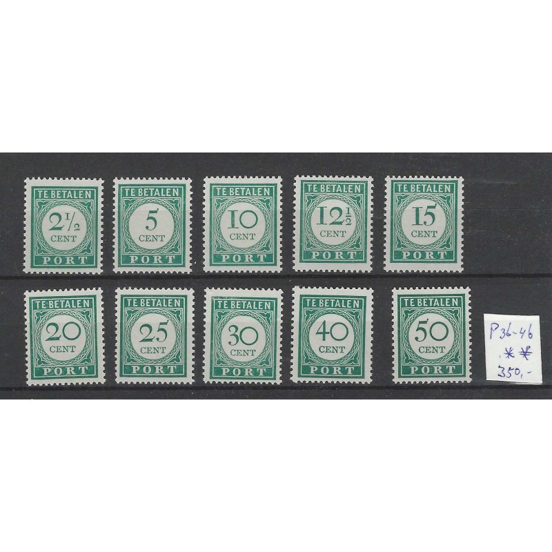 Curacao P34-43  Port 1948  MNH/postfris CV 350 €