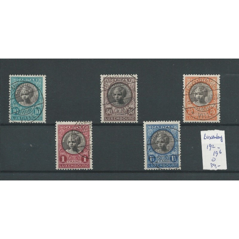 Luxemburg 192-196 Kinderhilfe 1927 VFU/gebr CV 34 € Luxemburg 192-196 Kinderhilfe 1927 VFU/gebr CV 34 €