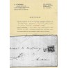 Nederland 2 Willem III op brief FRANCO-kastje in ROOD VFU/gebr CV -,- € Certificaat !