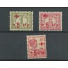 Ned. Indie 135-137 Rode Kruis  MH/ongebr  CV 25 €
