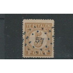 Ned. Indie P1 met puntstempel 57  VFU/gebr  CV 350++ €