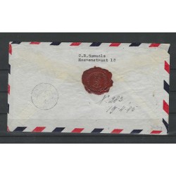 Suriname LP24fa  KOP-staande opdruk op brief naar Curacao CV ??? €