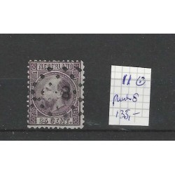 Nederland 11 Willem III 1867  puntstempel 8 VFU/gebr  CV 135++ €