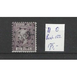 Nederland 11 Willem III 1867  puntstempel 122 VFU/gebr  CV 175++ €