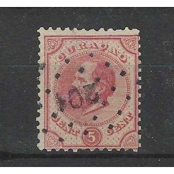 Curacao  3E  Willem III  11,5x12  VFU/gebr  CV 1250 € Certificaat !!