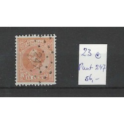 Nederland 23 Willem III 1872  puntstempel 247 VFU/gebr  CV 56 €