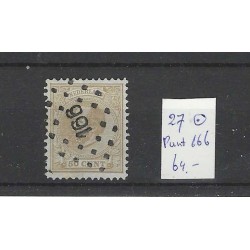 Nederland 27 Willem III 1872  puntstempel 166 VFU/gebr  CV 64 €