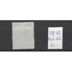 Nederland 27 Willem III 1872  puntstempel 166 VFU/gebr  CV 64 €