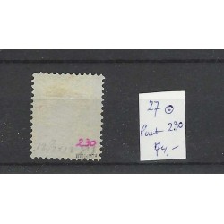 Nederland 27 Willem III 1872  puntstempel 230 VFU/gebr  CV 74 €
