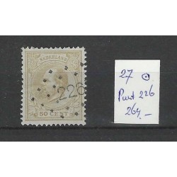 Nederland 27 Willem III 1872  puntstempel 226 VFU/gebr  CV 264 €