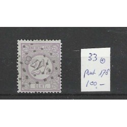 Nederland 33 Cijfer met puntstempel 178 VFU/gebr  CV 100 €
