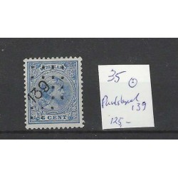 Nederland 35 Wilhelmina met puntstempel 139 VFU/gebr  CV 125 €