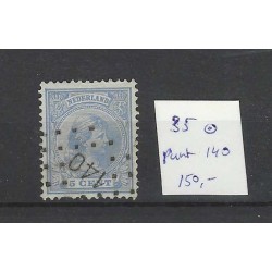 Nederland 35 Wilhelmina met puntstempel 140 VFU/gebr  CV 150 €