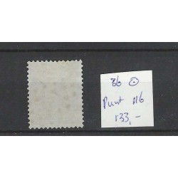 Nederland 36 Wilhelmina met puntstempel 116 VFU/gebr  CV 133 €