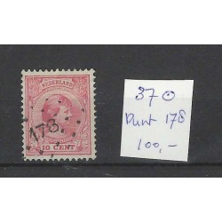 Nederland 37 Wilhelmina met puntstempel 178 VFU/gebr  CV 100 €