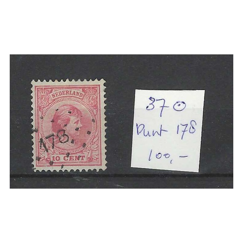 Nederland 37 Wilhelmina met puntstempel 178 VFU/gebr  CV 100 €